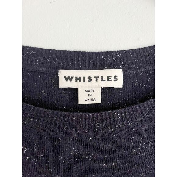 Whistles | Annie Sparkle Sweater | Navy & Silver | Sz 4 - Picture 4 of 9